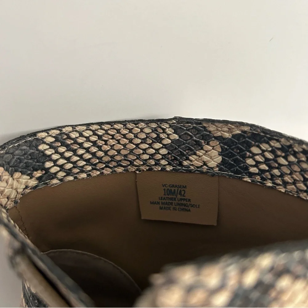 Vince Camuto Snake Print Boots | Size 10